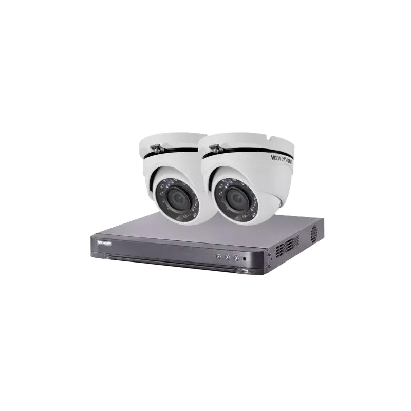 Kit Vidéosurveillance Turbo HD Hikvision 2 caméras dôme